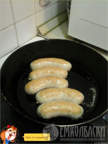 жареные куриные колбаски по рецепту Емколбаски