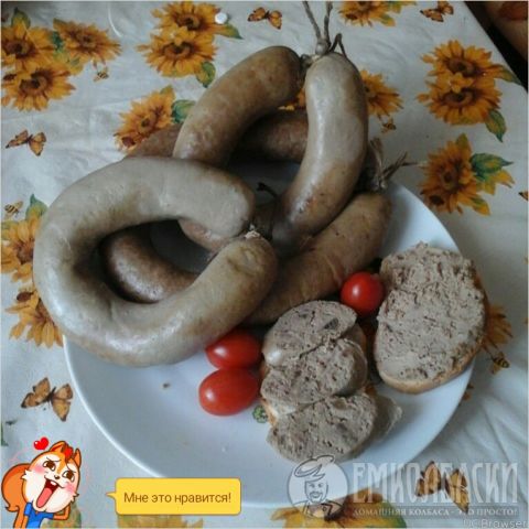 Яичная печеночная колбаса