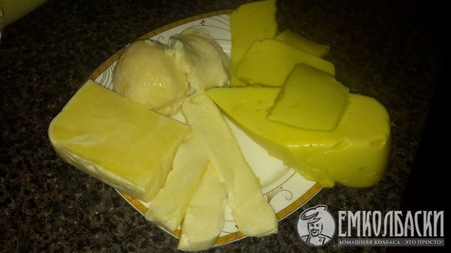 Домашний сыр, три вида